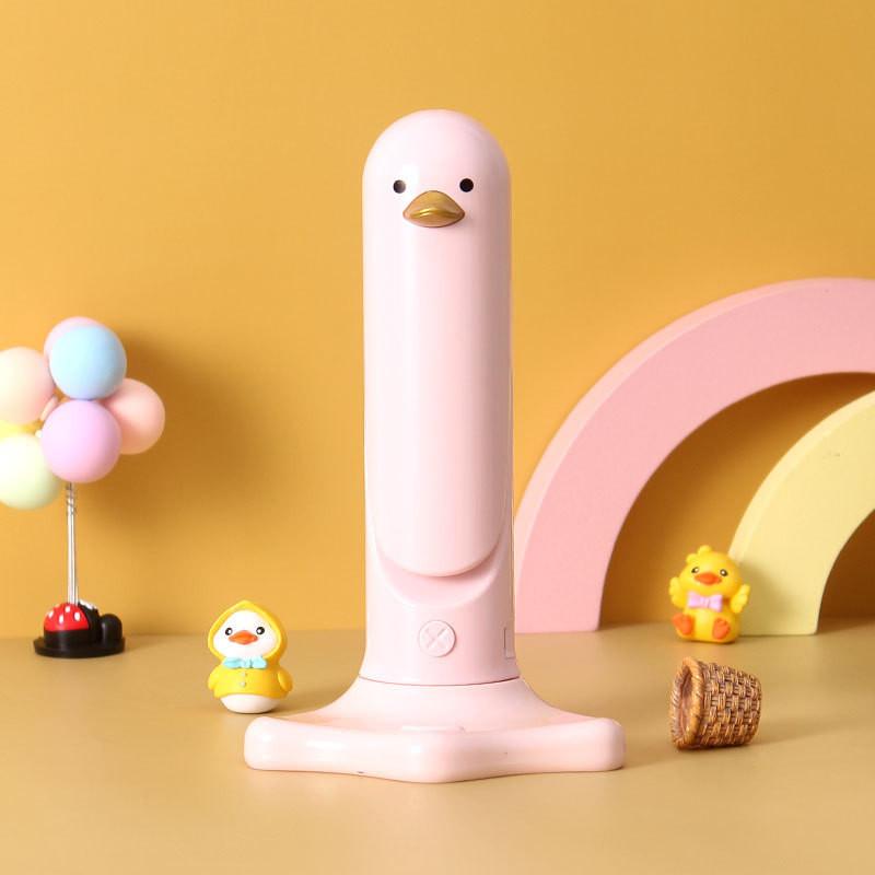 Cute Duck Foldable Led Rechargeable Desk Lamp For Kids With Phone Stand