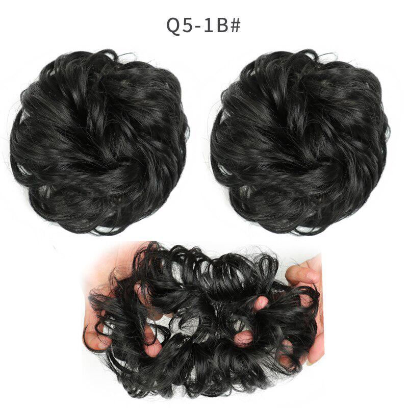Synthetic Women Fashion Curly Messy Chignon Hair Bun Hair Accessories Elastic Fiber Hairpiece Chignon For Wedding Party Daily Use