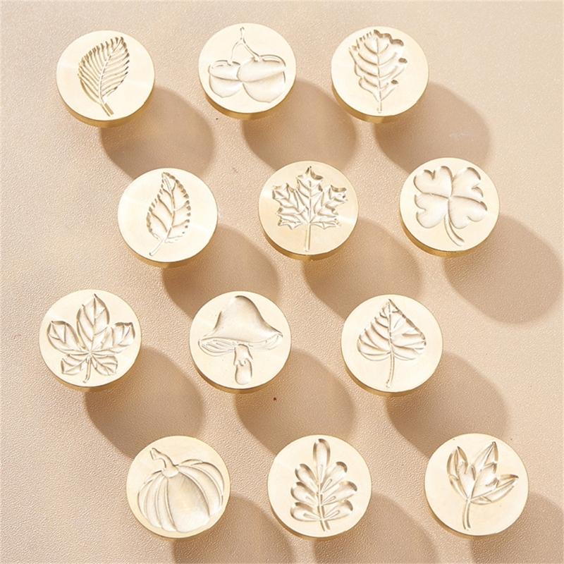 Серия «Фруктовые растения» Сургучная печать для рождественских конвертов, открыток, свадебных приглашений, декор, латунная печать с клевером для воска