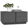 Coffee Table Gray 31.5 x 19.7 x 15.7 in Solid Pine Wood