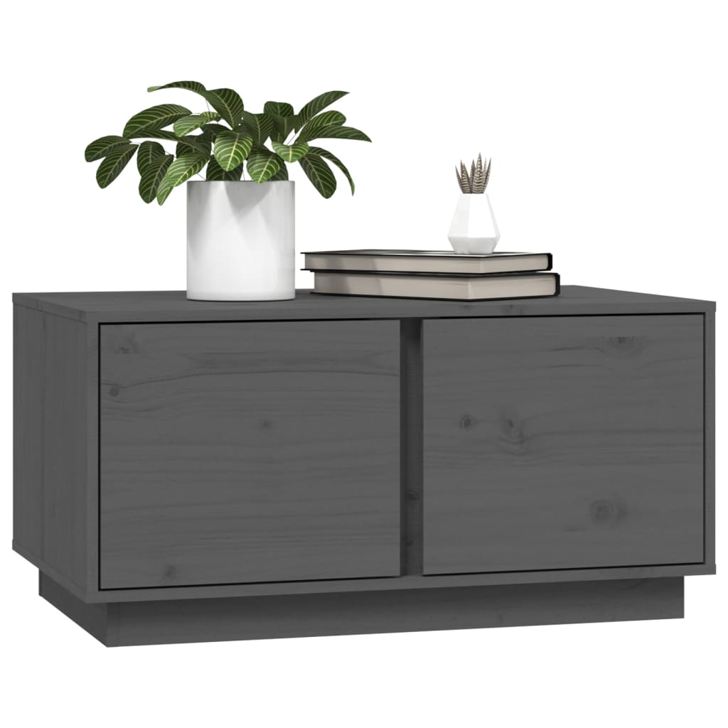 Coffee Table Gray 31.5 x 19.7 x 15.7 in Solid Pine Wood
