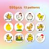 500 Stickers/roll, Cartoon, Cute Chick, Stickers, Children's Reward Encouragement Stickers, Creative, Decorative Sealing Stickers