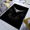 Bald Eagle Black Print Carpet for Bedroom Living Room Bedside Sofa Floor Mat Modern Home Decor Area Rug Large Size for Gifts