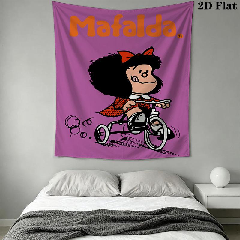 Mafalda Pattern Home Decor Tapestry, Wall Hanging, Decorative RV Wall Cloth.ZGT0914066