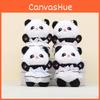 Keychain Plush Panda Pendant With Wearing A Gauze Skirt With A Design Bow