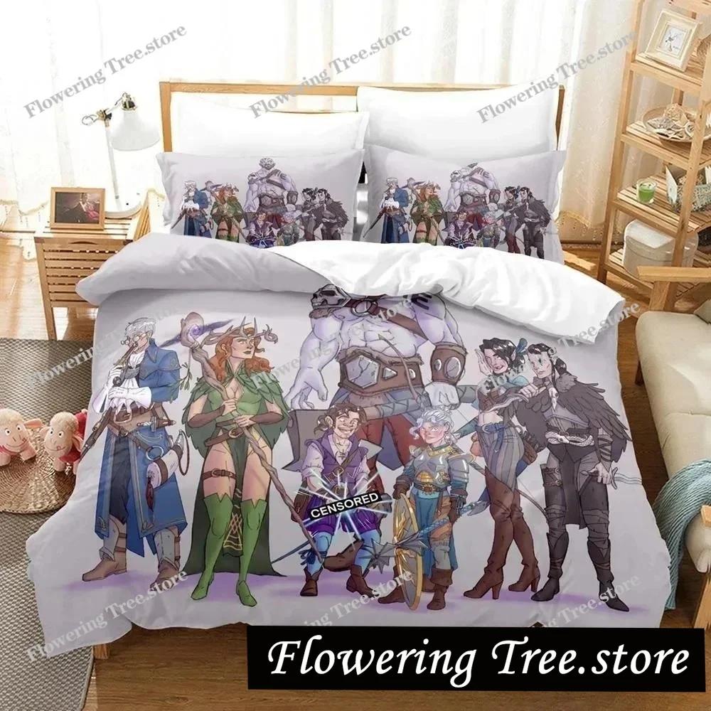 3D-принт аниме Легенда о Vox Machina Комплект постельного белья односпальная кровать Twin Full Queen King Size Комплект постельного белья для детей в возрасте 18 лет