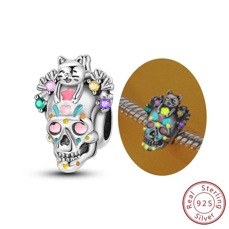 Хэллоуин Шарм Подвеска Медь Тыква Ведьма Кукла Скелет Мумия Конфета Шарм Подходит Оригинальный Браслет DIY Ювелирные Изделия