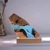 Cave Whale Diver Table Decoration Marine Art Crafts Solid Wood Resin Lamp Birthday Gift Jewelry Decoration Home Decoration