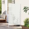 Privacy Screen White 100 x 50 x 180 cm Steel
