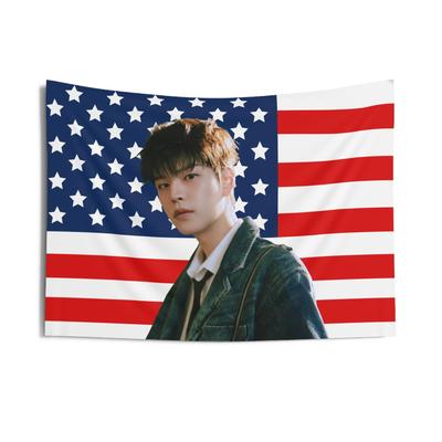 Сынмин Пустой Американский Флаг Концертный Баннер Stray Kids SKZ Kpop Баннер Stray Kids Ate Skz Доминируйте Stray Kids 2025