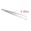 12-25Cm Silver Stainless Steel Tweezers Forceps Straight Tip Tweezer Tool