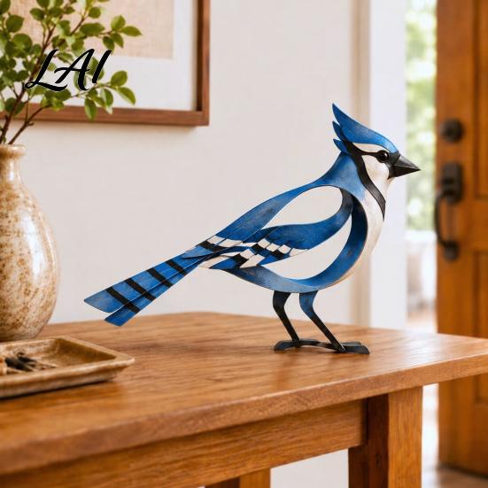 Artistic Metal Crafts for Window Display Desktop Art Minimalist Bird Figurine Sculpture Small Animal Ornament