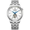 Citizen Automatic Open Heart Silver NH9131-73A Men's Watch, Design, See-Through Back, Waterproof, White,
