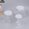 Портативная прозрачная шестигранная банка для конфет и печенья, пластиковые упаковочные банки, герметичные крышкой, контейнер для хранения продуктов, кухонные принадлежности
