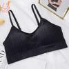 Спортивный топ-труба с U-образной спинкой, дышащее укороченное нижнее белье, сексуальный беспроводной бралетт, бесшовный женский бюстгальтер, топы для сна с подкладкой, бюстгальтер