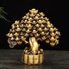 Chinese Lucky Pure Copper Bring Money Tree Ornaments Pot Tree Living Room Office Desktop Sculptures