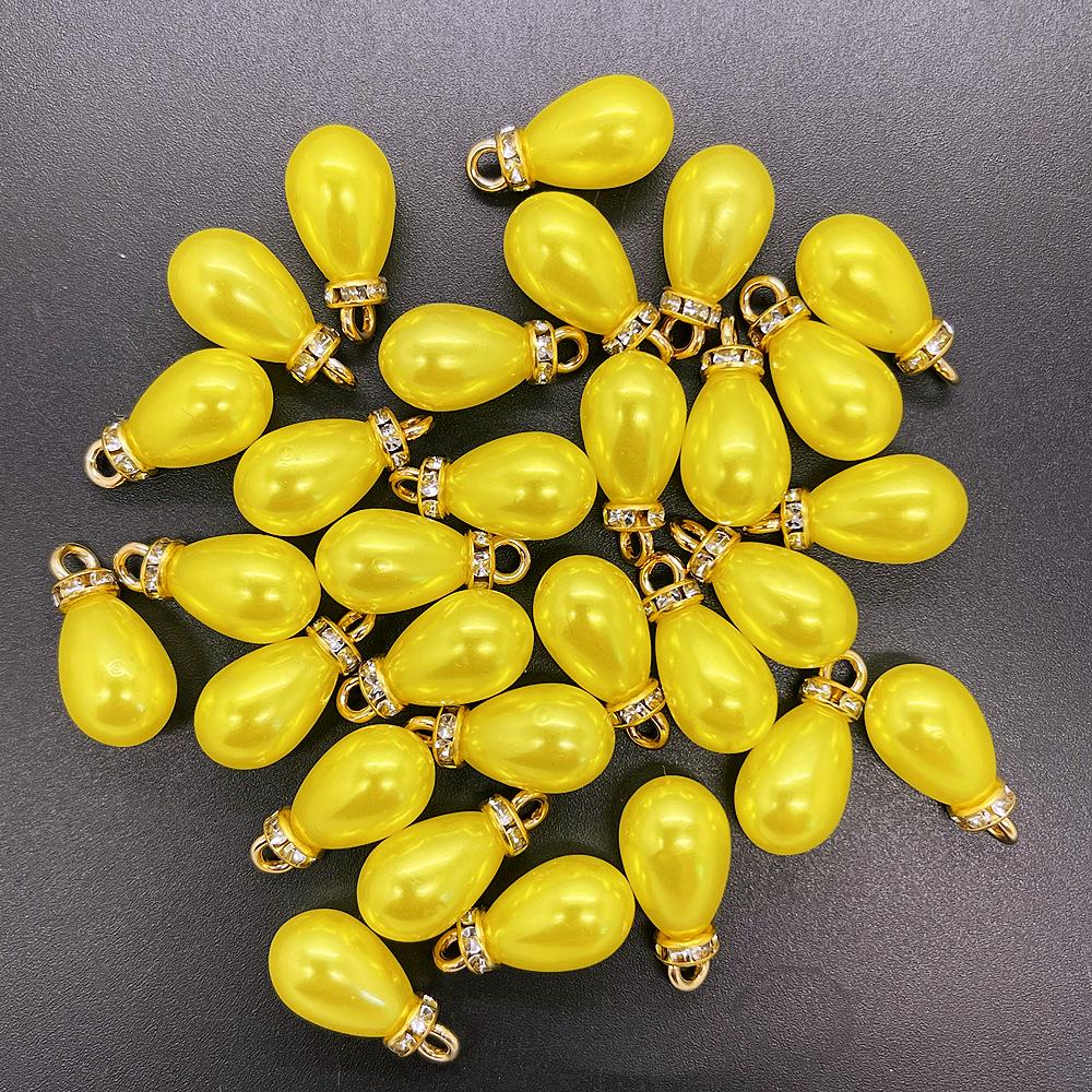 Блестящая подвеска-капля из искусственного жемчуга, DIY шарм, аксессуары для ювелирных изделий