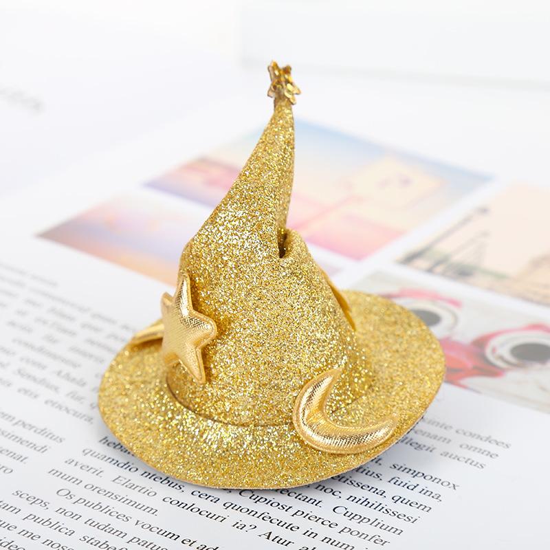 Halloween Crooked Hat Hairpin Show Party Top Hat Props Diy Witch Hat Small Pointed Hat Blank Hair Accessories