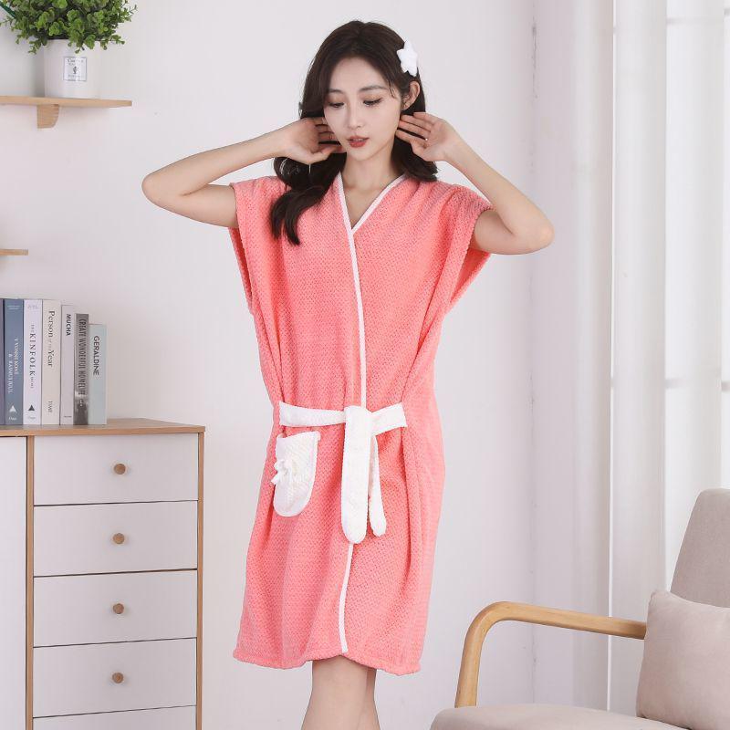 Женская быстросохнущая юбка для купания из кораллового флиса: Утолщенное, мягкое, впитывающее воду, удобное банное полотенце для весны и осени