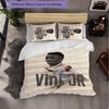 Vinicius Junior 3 Piece Bedding Set Soft Duvet Cover Set with Pillowcases Printed Bedroom Decor Set for Home