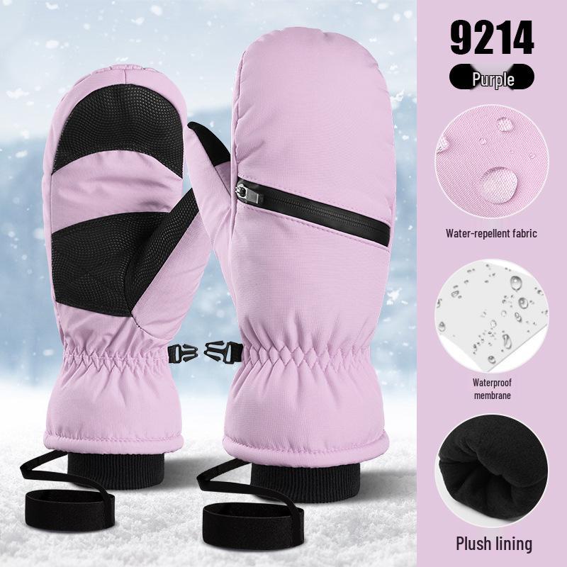 Зимние лыжные перчатки Northeast: Двухслойный бархат, водонепроницаемый, защита от отрицательных температур