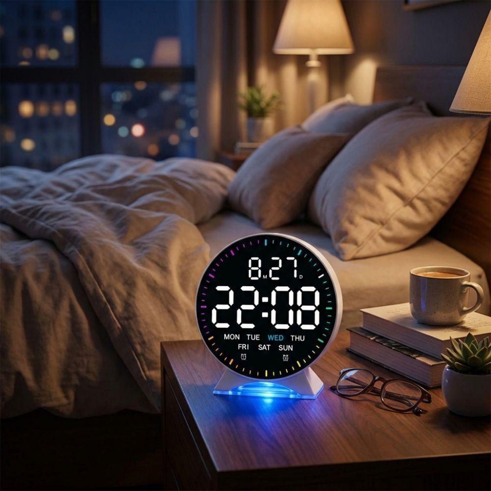 Date Week Electronic Clock High-definition Bedside Clock LED Digital Alarm Clock  Bedroom