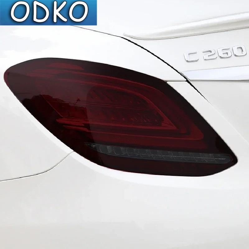 Car Headlight Taillight Protection Tint Film Smoke Black Transparent TPU Sticker For Mercedes Benz C Class W205 AMG Accessories