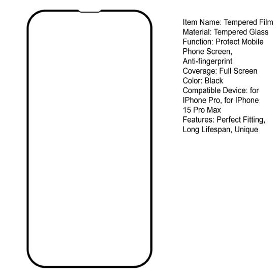 Закаленная пленка Максимальная прозрачная защита и идеальное расположение дисплея Закаленная пленка для iPhone15/Pro