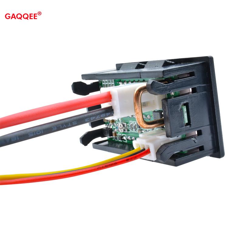 Voltmeter Ammeter DC 200V 10A Blue Red Dual Digital LED Display Ampere Volt Voltage Current Meter Tester Detector 4 Bit 5 Wires