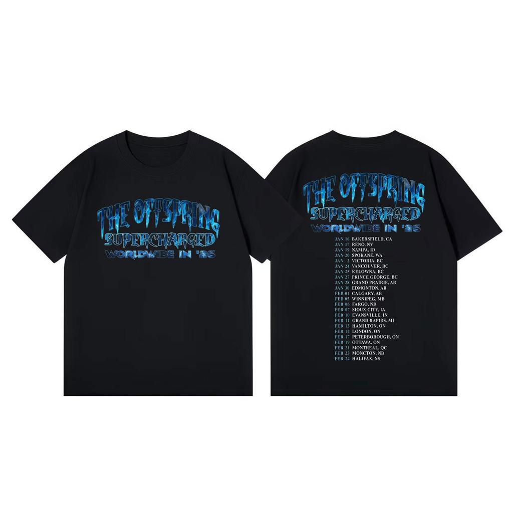 The Offspring Tour 2026 Merch Tshirts Men Women Clothing Punk Rock Short Sleeve Tshirt Summer Fashion Casual Oversized T Shirt