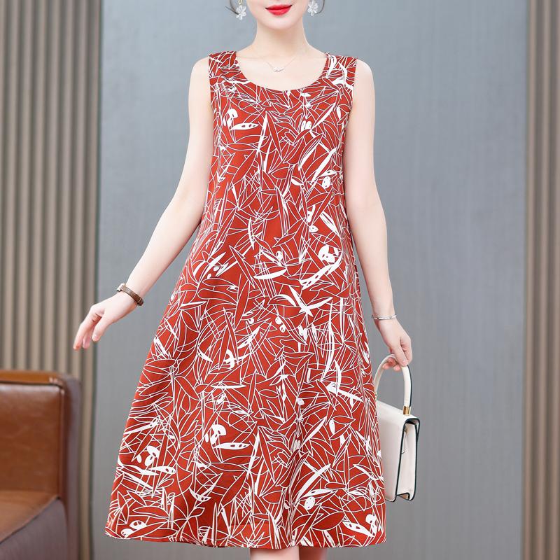 Элегантные платья без рукавов больших размеров для женщин, винтажное длинное летнее платье