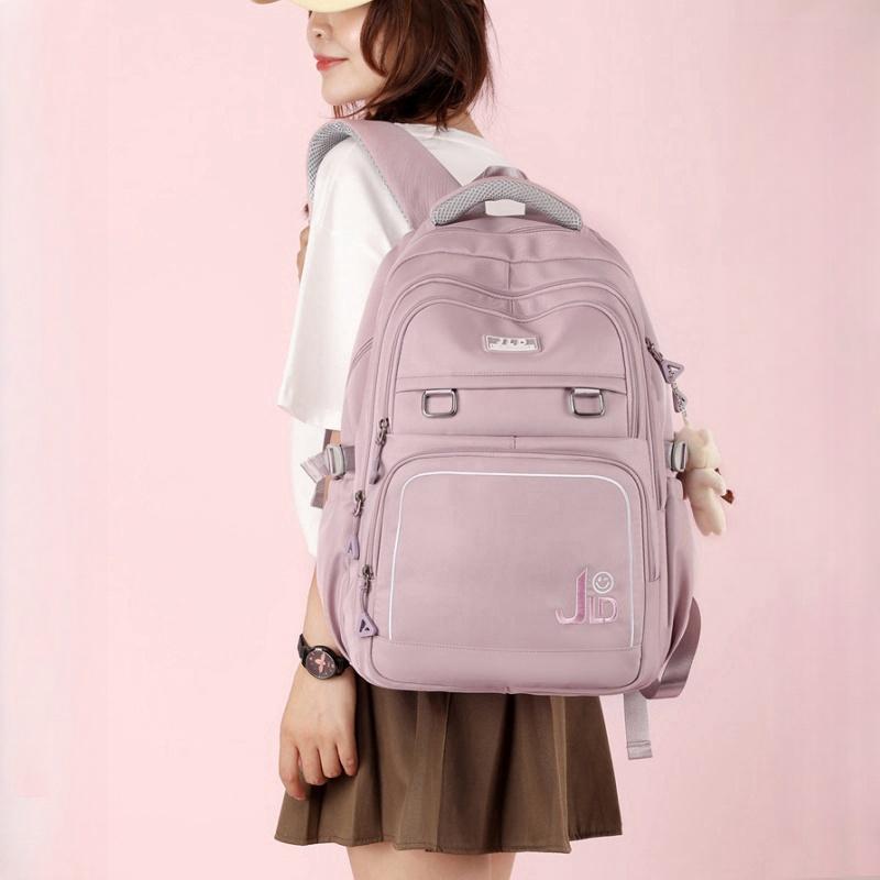 Двухслойные школьные ранцы большой вместимости для младших школьников, нейлоновые водонепроницаемые многофункциональные рюкзаки, свежая милая сумка для девочек средней школы