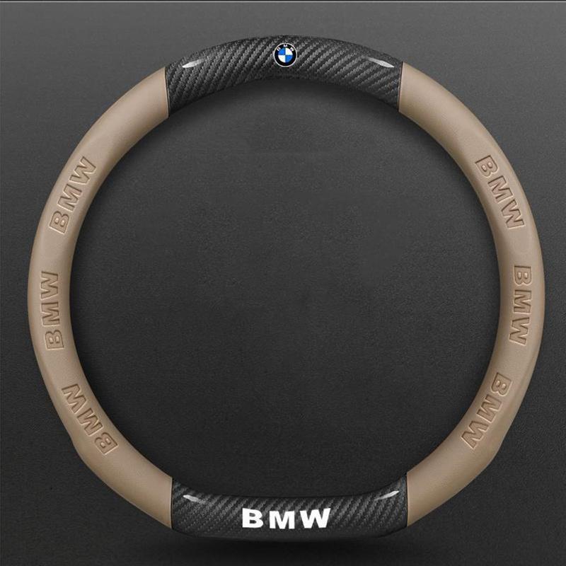 Rztbk6 Для BMW M3 M4M5 E36 E39 X1 X3 X5 E46 E60 E90 E91 FO1 F10 F15F20 F30 X7 Автомобильная противоскользящая кожаная карбоновая крышка рулевого колеса