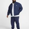 Nike Куртка повседневная Club Fleece Futura тканая с воротником-стойкой на молнии для мужчин Куртки Midnight-Navy White FZ0656-410