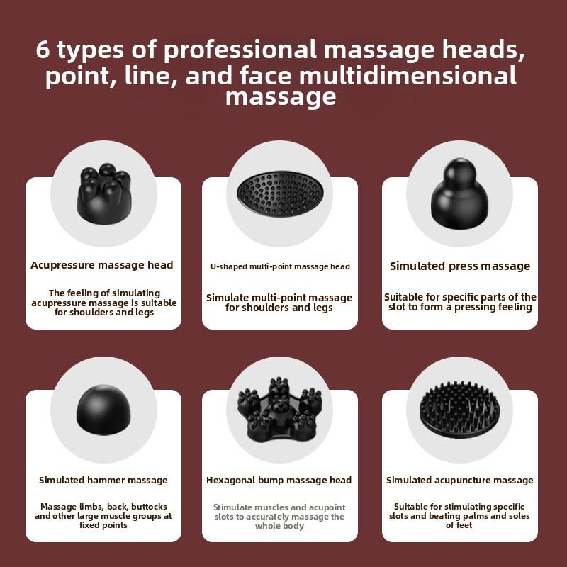 Зарядка, Ручной массажер-палочка, Массаж спины, Массаж всего тела, Мощная вибрационная массажная палочка-молоток