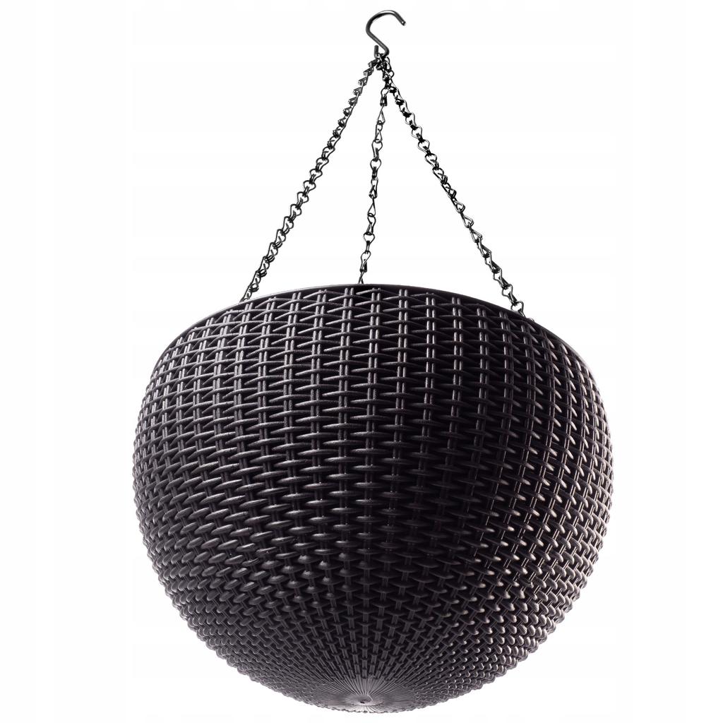 KETER Doniczka Wisząca Hak i Łańcuch Donica Brąz