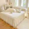 Эластичная кровать с оборками, юбка для кровати, мягкая удобная накидка вокруг кровати, устойчивая к выцветанию, без поверхностной защиты для кровати