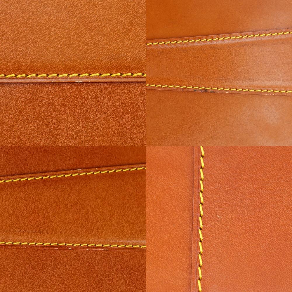 LOUIS VUITTON Selbit Business bag Nume leather vintage Camel Nomad mens Used