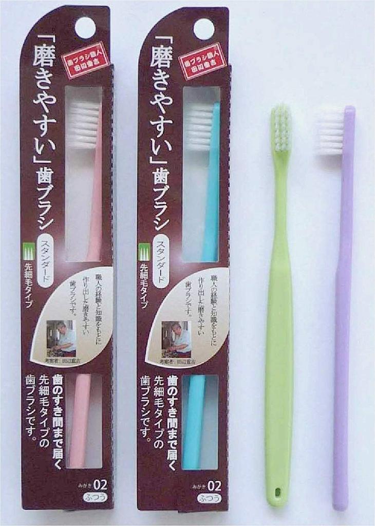 Зубная щетка, созданная мастером по зубным щеткам Сигэёси, обычная, 1 шт. x 24 шт. в наборе, легко чистится Tanabe, (конический) ЛТ-02,