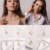 Jewelry Necklace Name Word Personalized Cursive Letter Chain Alphabet Initial Mothers Day Birthday Love Bridal Wedding Minimalist  Handmade