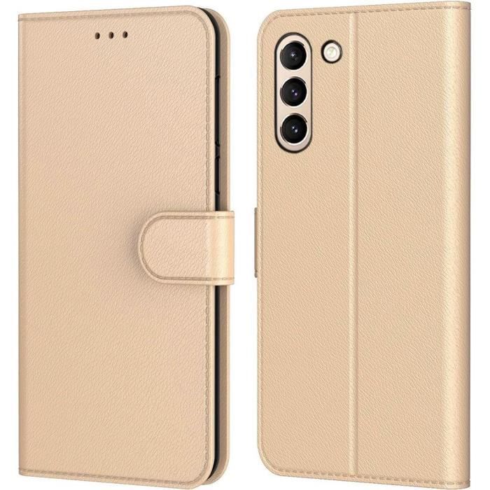 Coque de Protection - PROSHOP - pour Samsung S21 FE - Effet Cuir - Rangement Carte - Anti Rayure