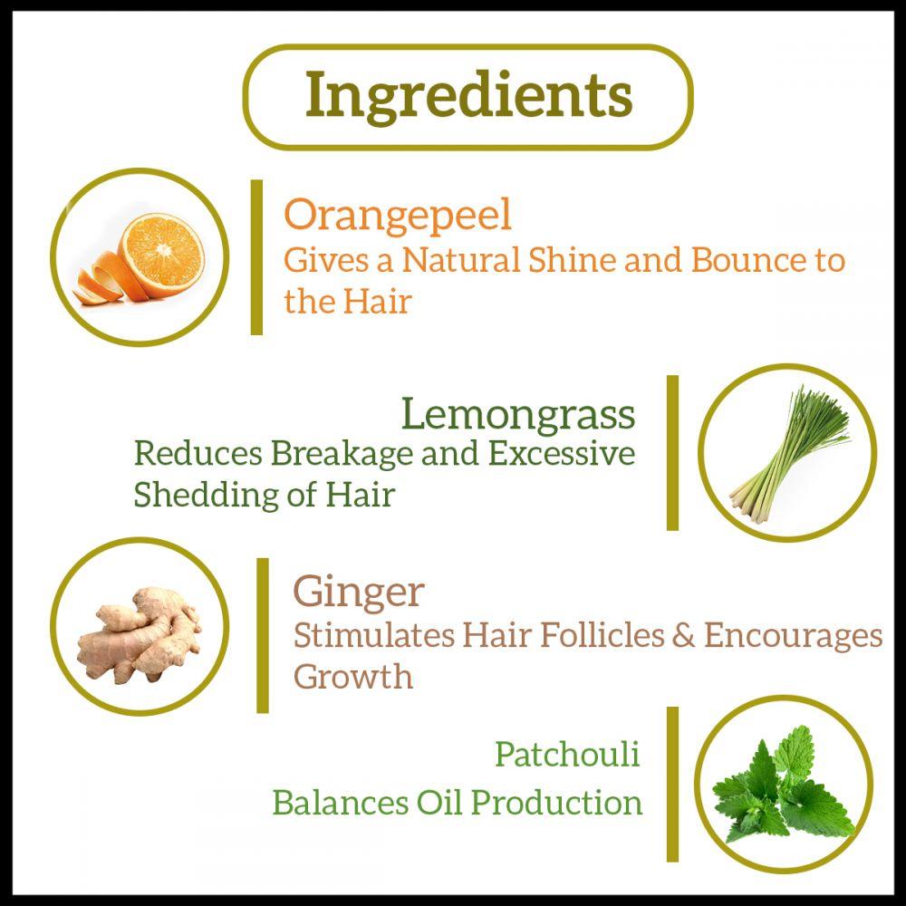 Шампунь с Имбирем, Апельсином и Пачули: для комплексного ухода за волосами (210 мл), Ginger Orange & Patchouli Hair Cleanser,  Khadi Natural