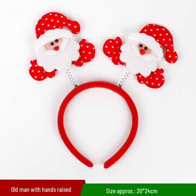 Christmas Deer Antler & Snowman Headband - Festive Party Headdress Gift