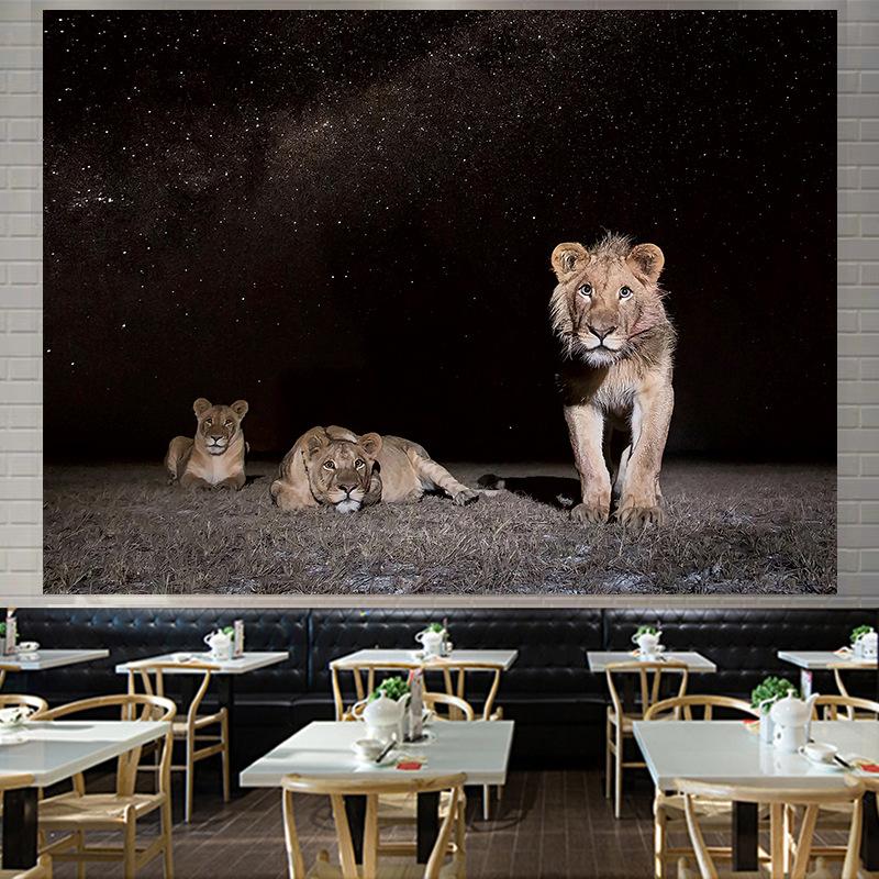 Скандинавский американский лесной тигр, большой гобелен, настенный гобелен с геометрическим рисунком, гобелен в стиле хиппи, домашний декор, эстетическое украшение