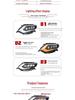 Светодиодная хрустальная сборка фары-проектора для Nissan X-Trail 17-22: Дневные ходовые огни и динамические указатели поворота