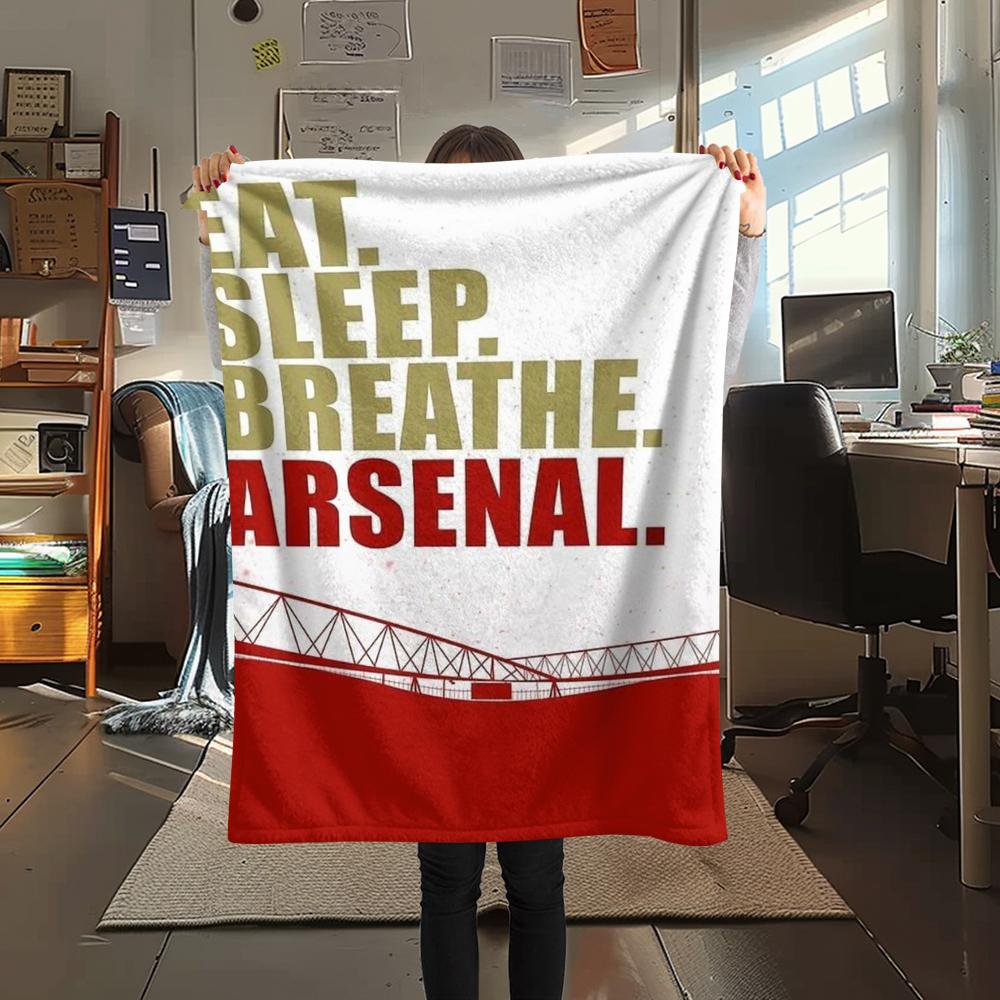 1pc Arsenal ARSENAL Print Flannel Blanket, High quality Comfortable for All Seasons, Home Decor, Warmth and Comfort, Perfect for Christmas Gifts10