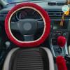 3 шт./компл., 38 см, универсальные плюшевые чехлы на руль автомобиля, зимние чехлы из искусственного меха для ручного тормоза и шестерни, аксессуары для салона автомобиля