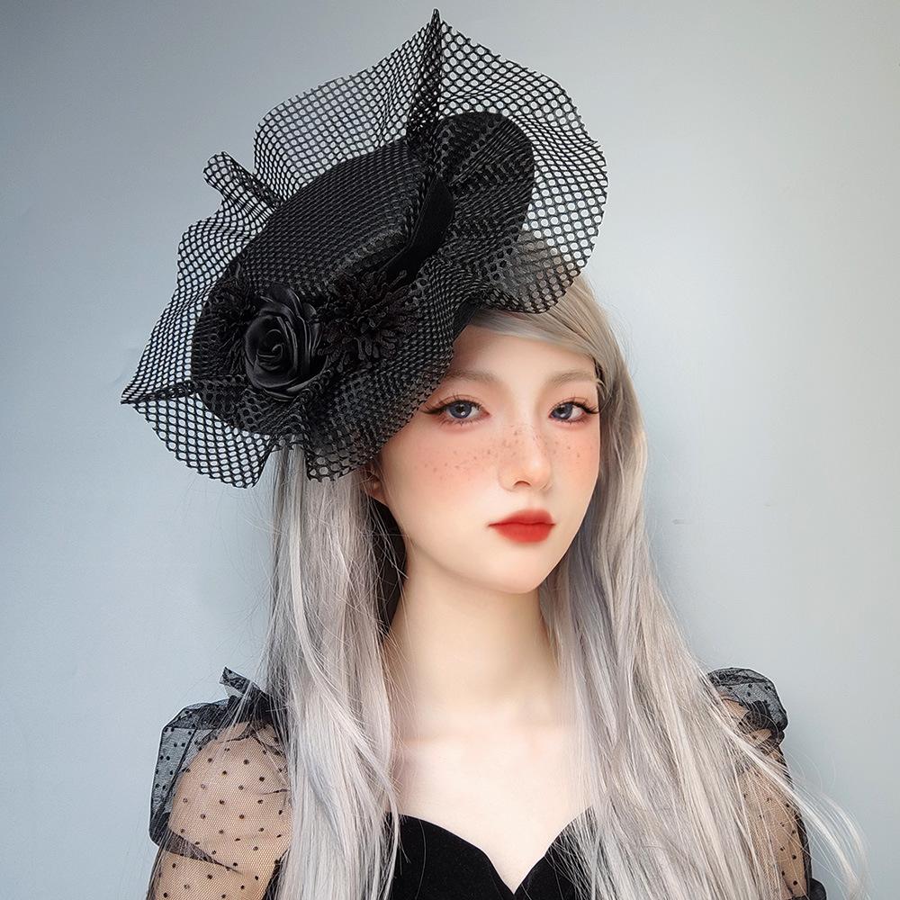 Ladies Cocktail Party Tea Party Headwear Wedding Festive Dance Party Halloween Funeral Hat FJ -