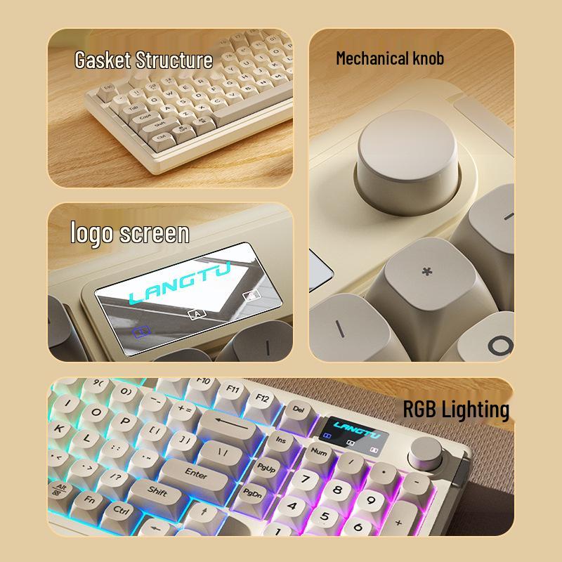 Беспроводной набор клавиатуры и мыши L98 Silent - Стильный RGB-дизайн для девушек, офиса и игр