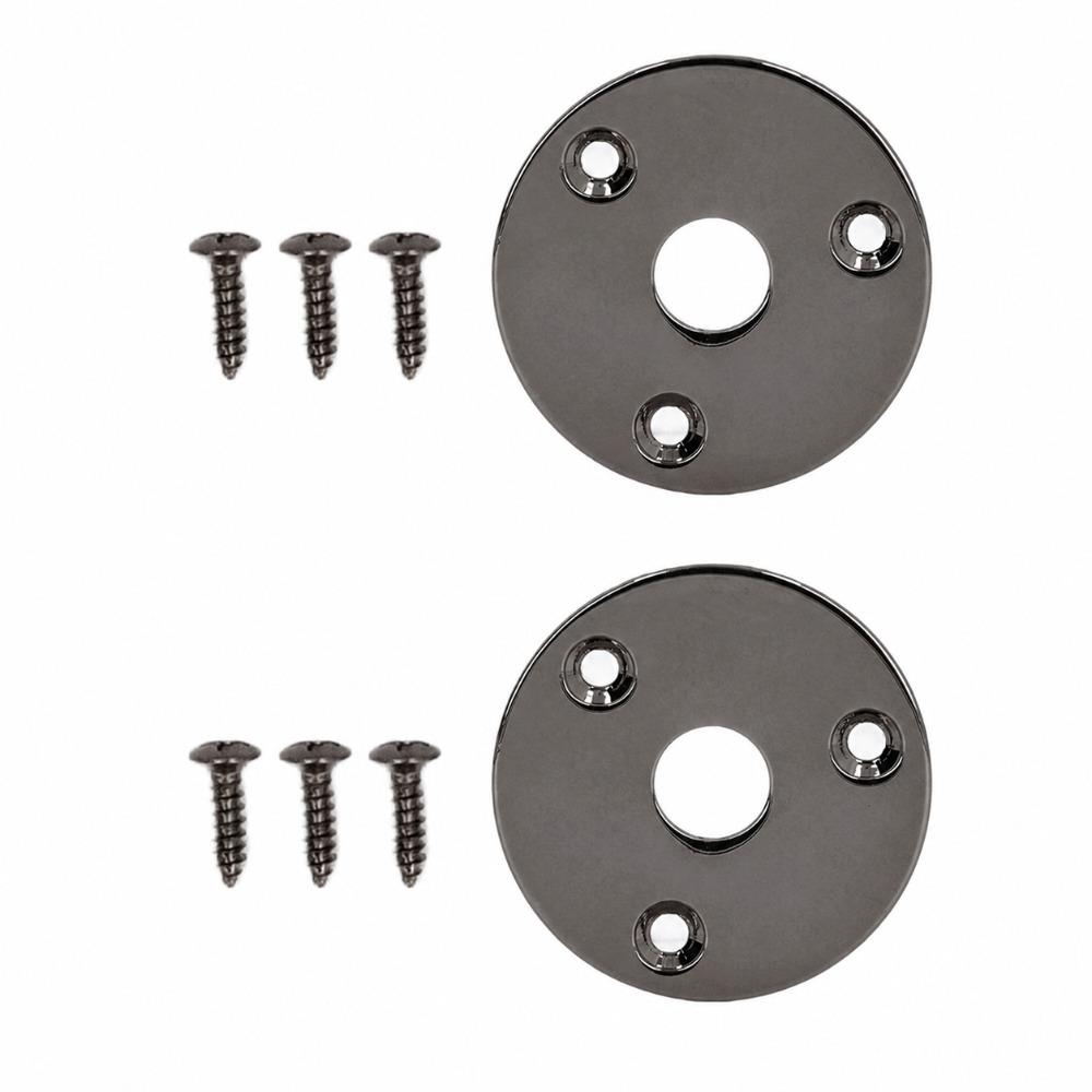 2PCS Round Guitar Jack Plate Metal Round Jack Plate Premium Output Jack Cover For Guitar Bass